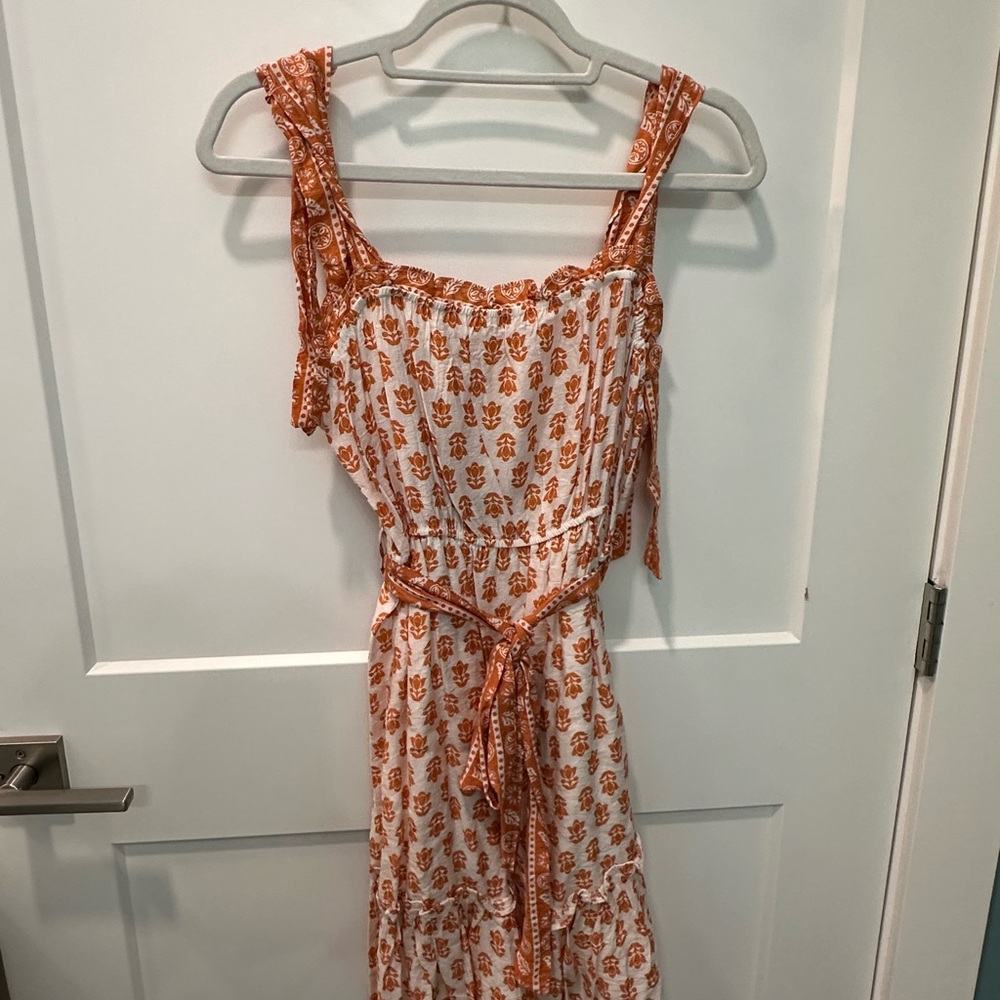 Orange Floral Women's Dress